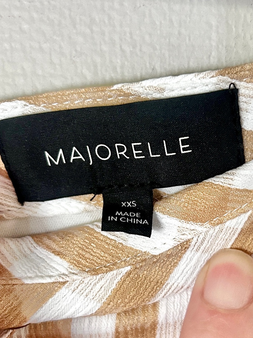 Majorelle Revolve Theo Pants Gold Check Gingham Wide Leg Cropped Tassel Tie XXS - Picture 2 of 14